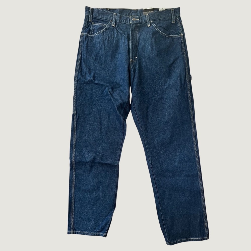 Dickies Carpenter Jeans Indigo Blue Relaxed Fit Utility Denim 36x34
